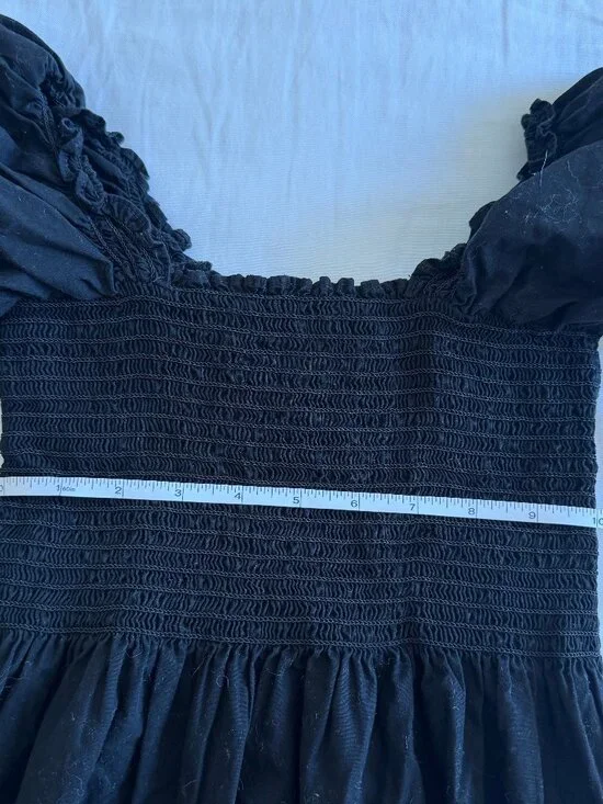 OPT Black square neck puff dress (sz S/M) - Picture 11 of 11
